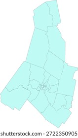 Maine State Androscoggin County Vektor Volkszählung Tract Polygon basierend auf Tiger 2020 Volkszählung Daten