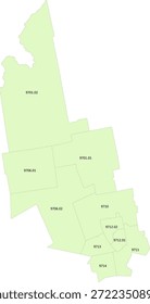 Maine State Franklin County Vektor Volkszählung Polygon der Volkszählung basierend auf Daten der Tiger 2020 Volkszählung