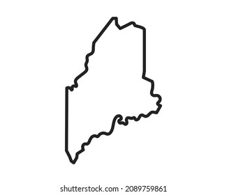 Maine state icon. Pictogram for web page, mobile app, promo. Editable stroke.