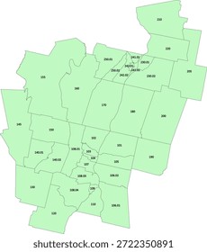 Maine State Kennebec County Vektor Volkszählung Polygon der Volkszählung Tiger 2020