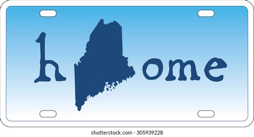 Maine state license plate vector