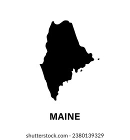 Maine state map silhouette icon