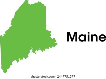 maine state map in vectors