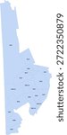 Maine State Oxford County vector Census Tract polygon based on Tiger 2020 Census Data
