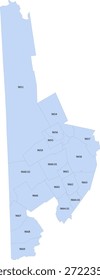 Maine State Oxford County, Vektor Volkszählung, Polygon, basierend auf Daten der Tiger-Volkszählung 2020