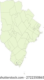 Maine State York County, Vektor Volkszählung, Polygon, basierend auf Daten der Tiger-2020-Volkszählung