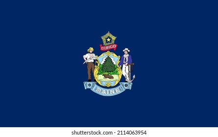 Maine US State Vector Illustration