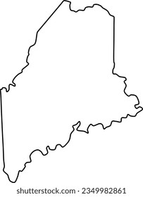 maine vector map outline transparent  maine map