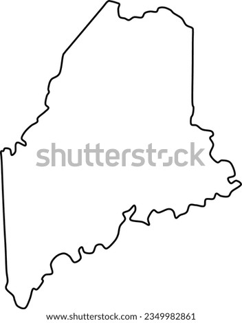 maine vector map outline transparent  maine map