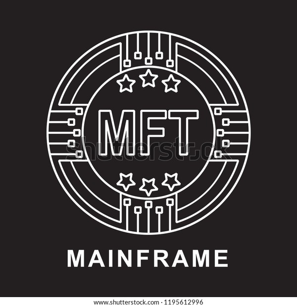 Mainframe Coin Mft Cryptocurrency Icon Black Stock Vector Royalty Free 1195612996