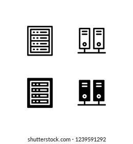 Mainframe Icon Logo Vector Symbol. Database Icon