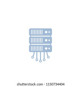 mainframe, server vector icon on white