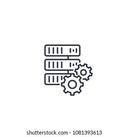 mainframe, server vector line icon
