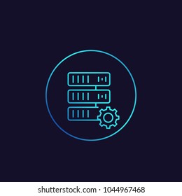 Mainframe, Server Vector Linear Icon