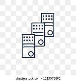 Mainframe vector outline icon isolated on transparent background, high quality linear Mainframe transparency concept can be used web and mobile