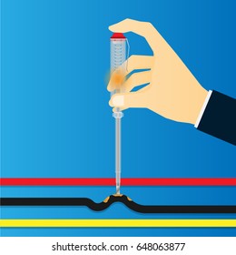 Mains Test Screwdriver and Measure to Leak Wire Detect Wiring