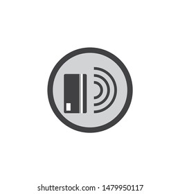 mainstream wireless technology, NFC CARD logo, Near Field Communication, vector graphic, eps