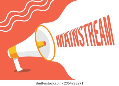 Mainstream word Announce Advertisement Poster Background