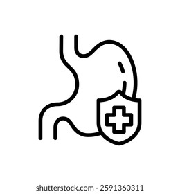 maintain digestive health icon vector design in trendy style