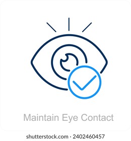 Maintain eye contact icon concept