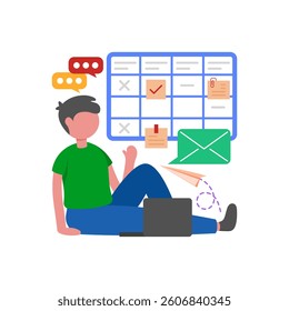 Maintain a flexible schedule Vector Illustration