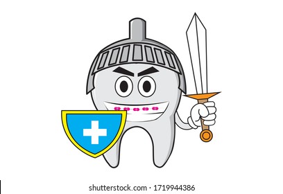 Maintain healthy teeth concepts,Vector happy face teeth character emoticon cartoon style Logo, icon, illustration, strong tooth mascot,Cartoon tooth illustrated.