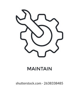 Maintain Icon Outline Style. Vector Illustration For Graphic Design