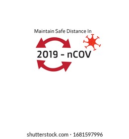 Maintain Safe Distance  - Icon as EPS 10 File. safe distance avoid the spreading of covid -19