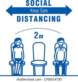 Maintain social distance to protect against COVID-19 coronavirus infection