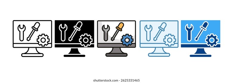 Maintainability Icon Set Multiple Style Collection