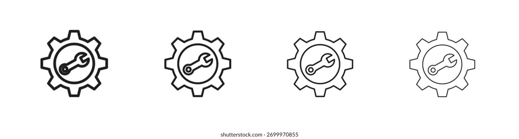 Maintainance icons. editable stroke icon collection.