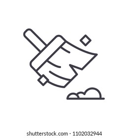 Maintaining cleanliness black icon concept. Maintaining cleanliness flat  vector symbol, sign, illustration.