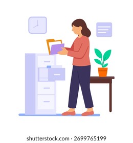 Manutenção de Arquivos de Funcionários, organização de registros pessoais e dados