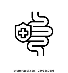 Maintaining gut health icon vector design in trendy style