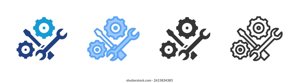 Maintaining icon set multiple style collection