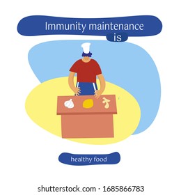 maintaining immunity. Influenza virus, coronavirus, precautions, sanitary habits. Disinfection of premises. Vectronic isolated illustration.