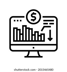 maintaining minimum required account balance line icon vector. maintaining minimum required account balance sign. isolated contour symbol black illustration