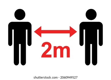 mantener una distancia social de 2 metros