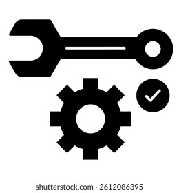 Maintance solid glyph icon, Repair