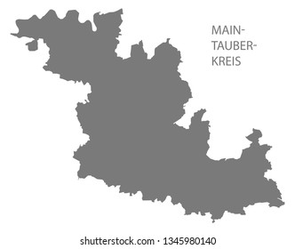 Main-Tauber-Kreis county map of Baden Wuerttemberg Germany