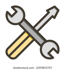 Maintenace Vector Thick Line Filled Colors Icon For Personal And Commercial Use.
