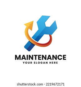 Maintenance Arrow Gradient Logo Icon Design