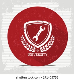 Maintenance badge symbol,vector
