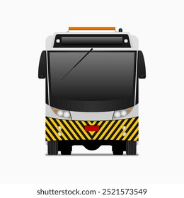 Maintenance Bus: vector illustration of the front of a maintenance bus on a white background