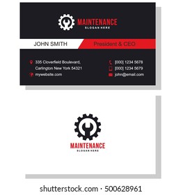 Maintenance business card