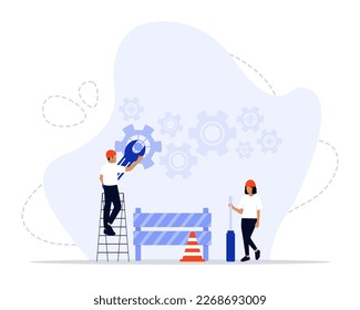 Ilustración del concepto de mantenimiento. Adecuado para página de inicio, ui, web, tarjeta de introducción de aplicaciones, editorial, volante y banner.