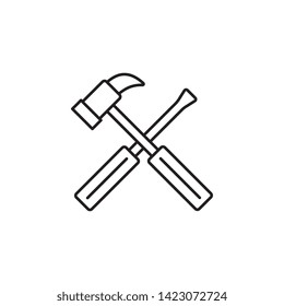 maintenance, constriction tools icon. Simple thin line, outline vector of Real Estate icons for UI and UX, website or mobile application