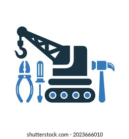 Maintenance, construction work icon. Simple editable vector.