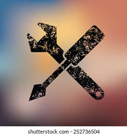 Maintenance design on blur background,grunge vector