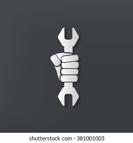 Maintenance design on clean background,vector